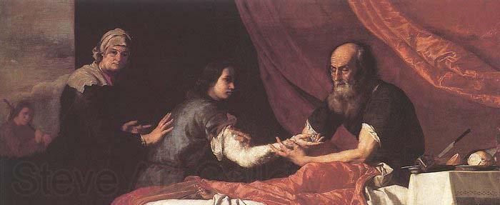 Jusepe de Ribera Jacob Receives Isaac-s Blessing Norge oil painting art